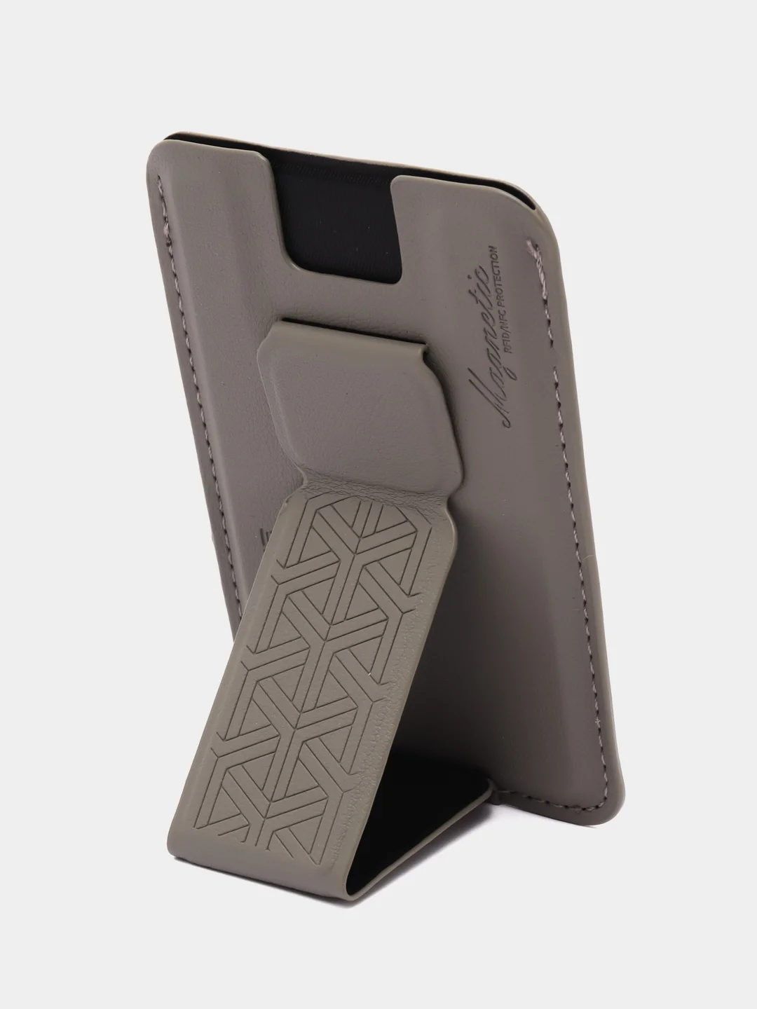 Бежевый чехол-кардхолдер Keephone c подставкой совместимый с MagSafe для IPhone