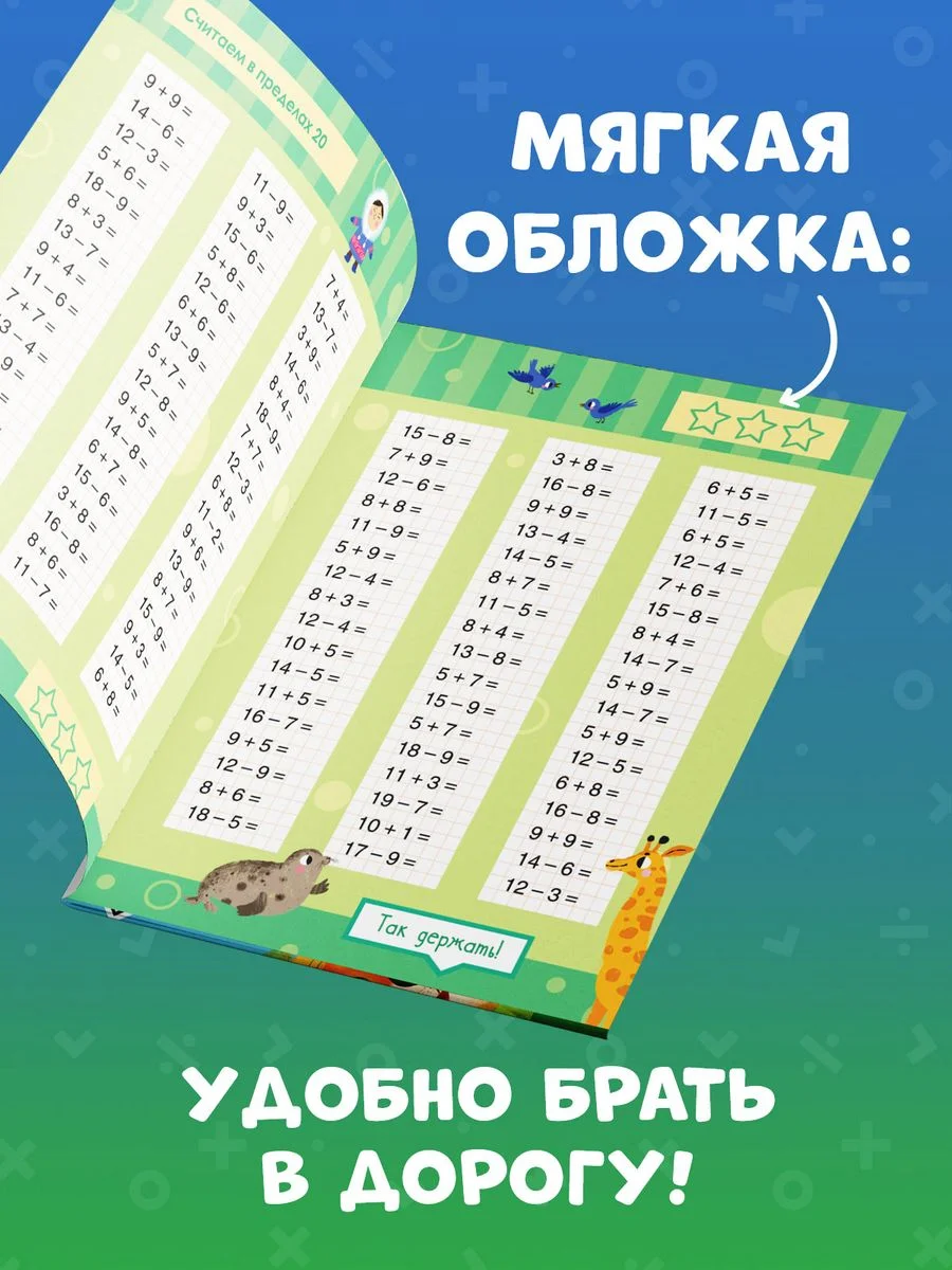 Математика. Учимся решать примеры и задачи. Счёт в пределах 20