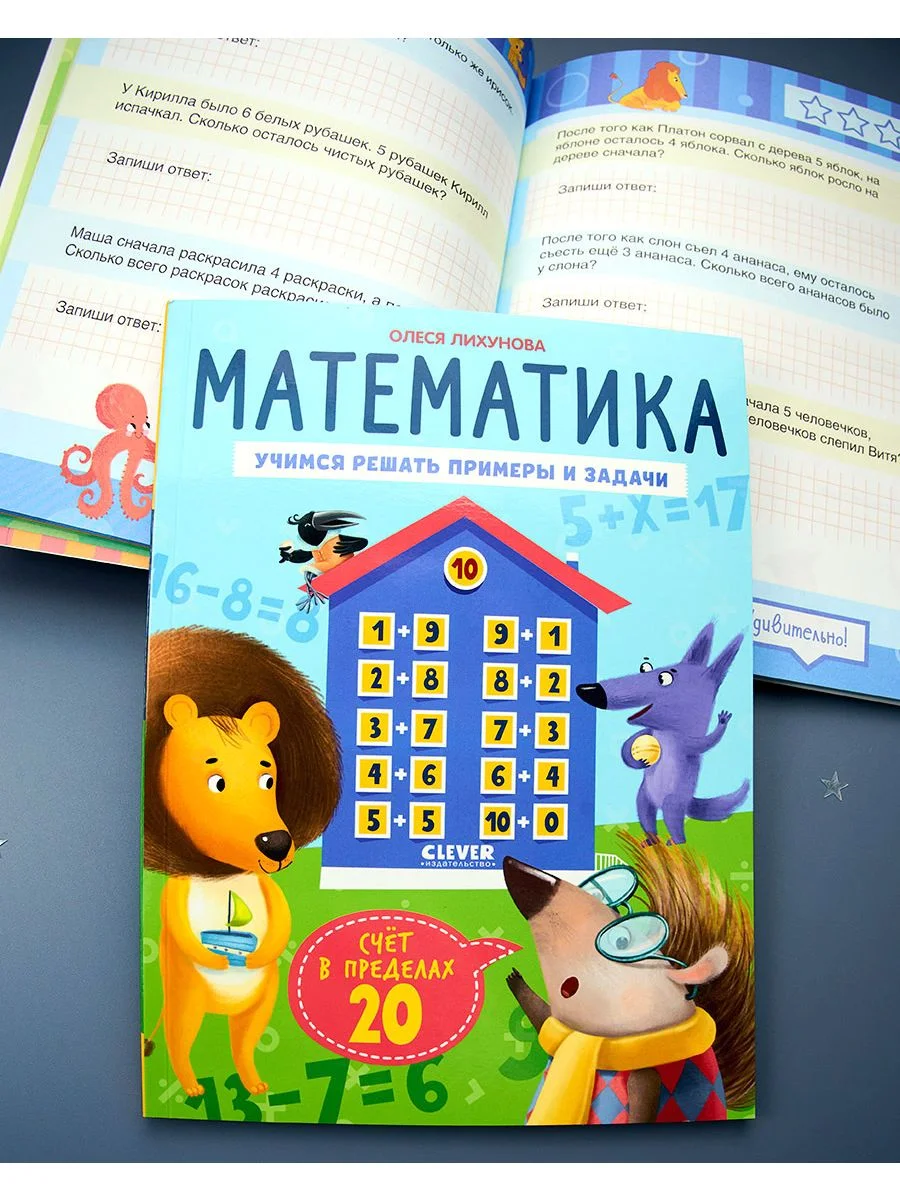 Математика. Учимся решать примеры и задачи. Счёт в пределах 20
