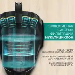 Серый пылесос мультициклон Timberk T-VCC-230