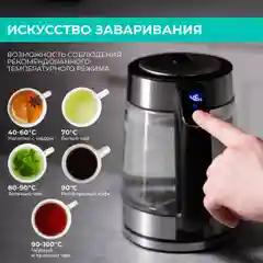 Прозрачный электрический чайник Timberk T-EK27G03