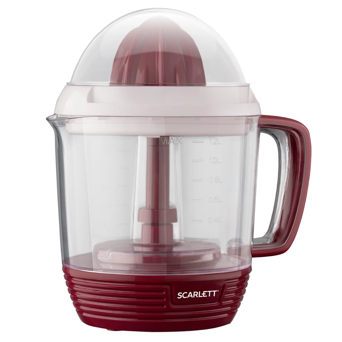Красный соковыжималка для цитрусовых электрическая Scarlett SC-JE50C08, 25 Вт