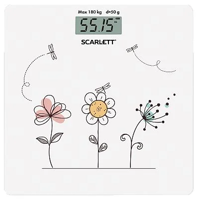 Слоновая кость весы напольные Scarlett SC-BS33E025