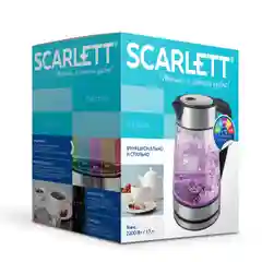 Прозрачный чайник электрический Scarlett SC-EK27G55 с цифровым управлением