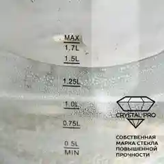 Черный электрический чайник SC-EK27G41, объем 1.7 л