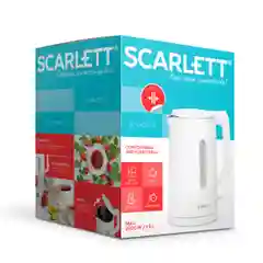 Белый электрический чайник Scarlett SC-EK21S31, 2200 Вт, 1.5 л
