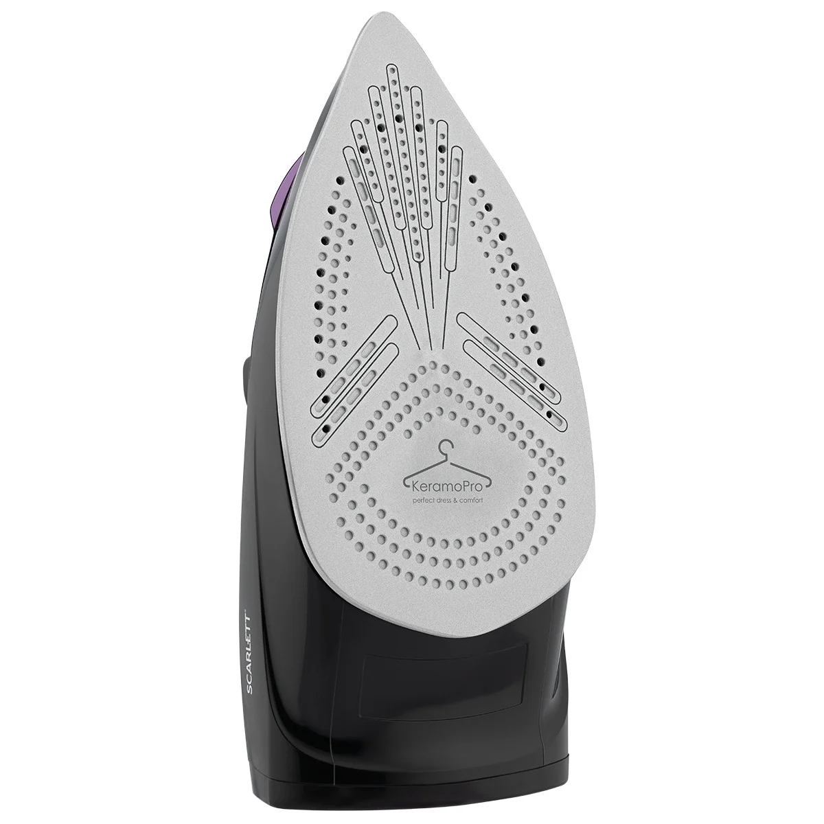 Фиолетовый утюг Scarlett SC-SI30K57, 2400 Вт, керамическое покрытие Keramo Pro, автовыключение