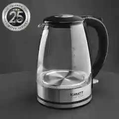 Серебряный чайник электрический Scarlett SC-EK27G95, коллекция Silver Line