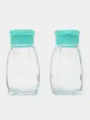 Бирюзовый солонка,набор для соли и перца, 3,5х7,5см, стекло,
