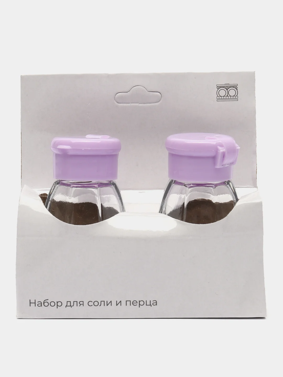 Лавандовый солонка,набор для соли и перца, 3,5х7,5см, стекло,