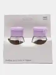Лавандовый солонка,набор для соли и перца, 3,5х7,5см, стекло,