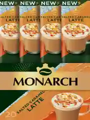 Напиток кофейный растворимый Monarch Латте, со вкусом соленой карамели, 20 штук по 15 г