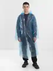 Синий дождевик на липучке