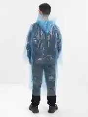 Синий дождевик на липучке