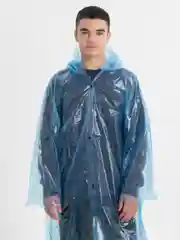 Синий дождевик на липучке