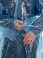 Синий дождевик на липучке