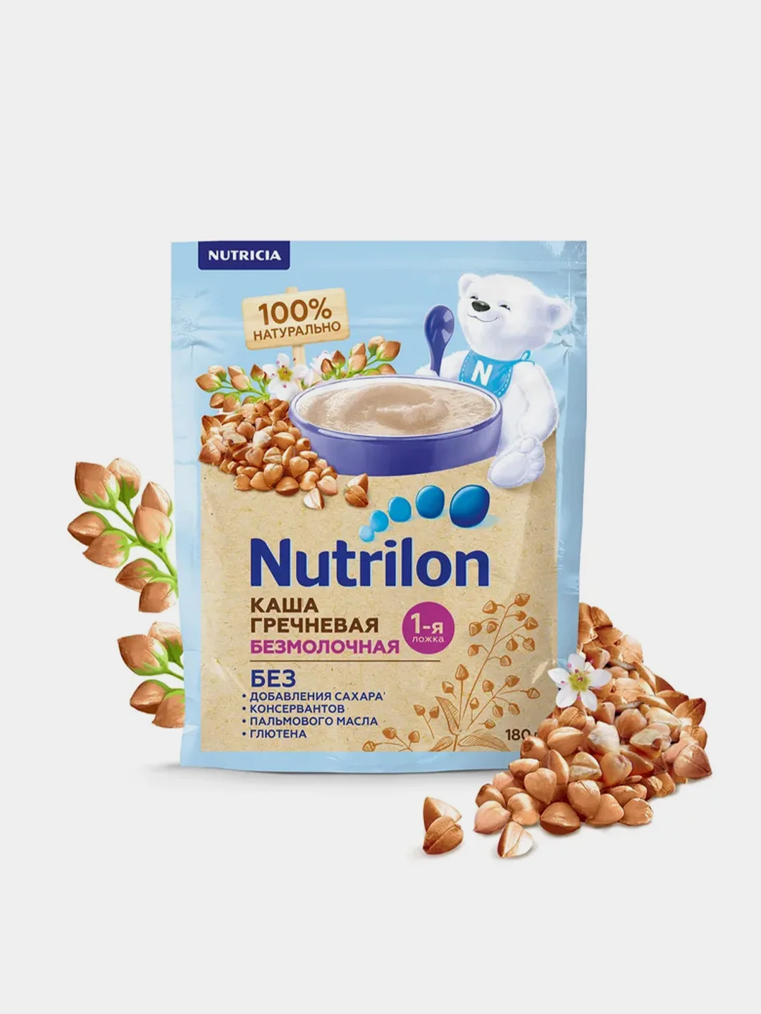 Каша безмолочная Nutrilon, гречневая, с 4 месяцев, 180г