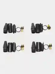 Черный кабельный разъем XLR male Black, комплект 4 шт