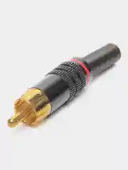Кабельный разъем RCA(male) позолоченный с пружиной (комплект 4 штуки)