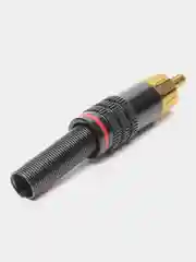 Кабельный разъем RCA(male) позолоченный с пружиной (комплект 4 штуки)