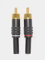 Кабельный разъем RCA(male) позолоченный с пружиной (комплект 4 штуки)