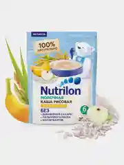 Каша молочная Nutrilon, рисовая, с бананом и яблоком, с 6 месяцев, 200г