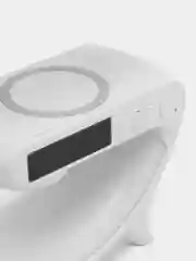 Белый умный Bluetooth светильник с колонкой, ночник, с беспроводной зарядкой