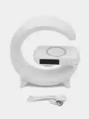 Белый умный Bluetooth светильник с колонкой, ночник, с беспроводной зарядкой