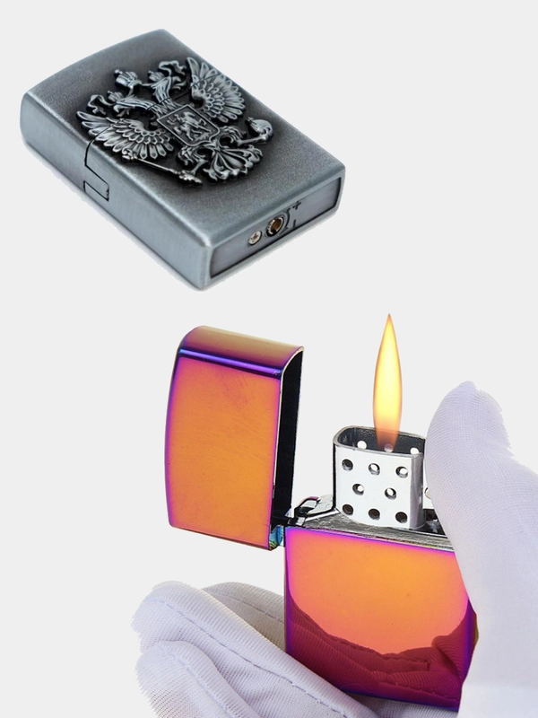 Зажигалка бензиновая, газовая, импульсная, USB