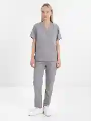 Серый медицинский женский костюм