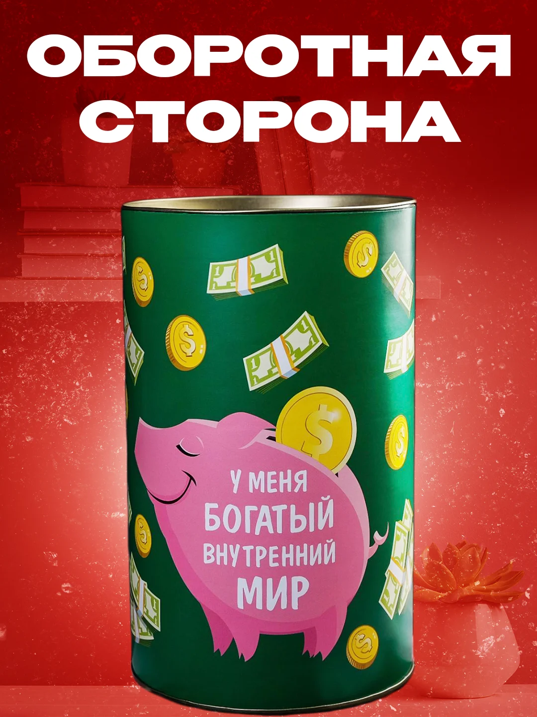 Копилка-банка XXL   для купюр и монет