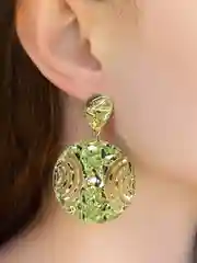 Серьги металлические круглые