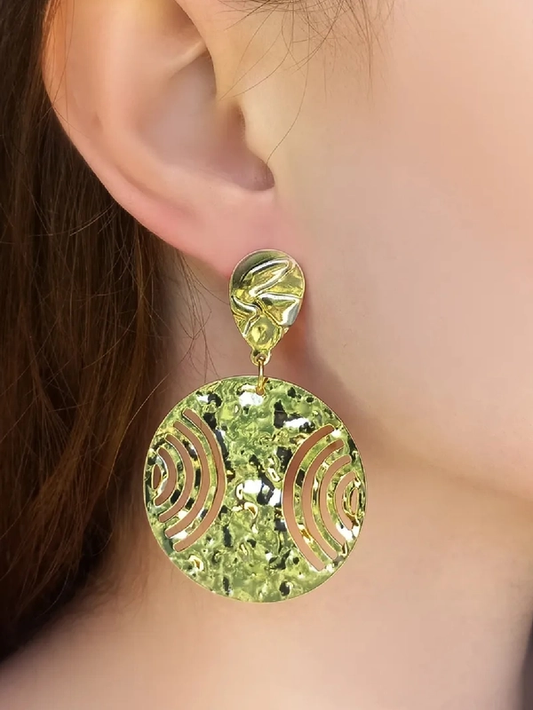 Серьги металлические круглые