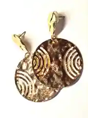 Серьги металлические круглые