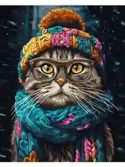 Котику время утепляться Картина по номерам на холсте с подрамником 40х50 "Hobby Paint"