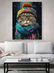 Котику время утепляться Картина по номерам на холсте с подрамником 40х50 "Hobby Paint"