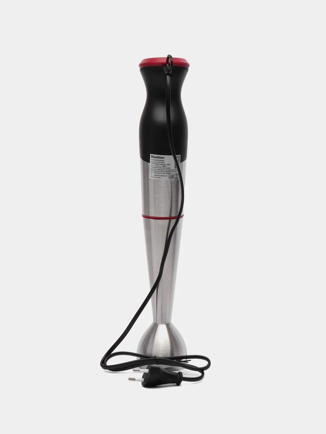 Блендер Blackton Bt HB1033SS 1000 Вт (черный/красный) 3 насадки металл 2 скорости