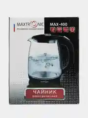 Чайник MAXTRONIC MAX-400 1,8 л (черный) 1800 Вт LED подсветка защита от включения без воды