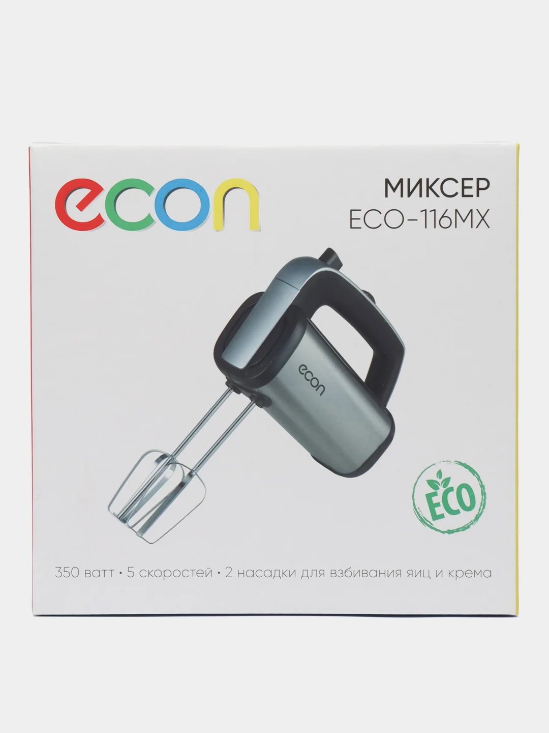 Миксер ECON ECO-116MX 350 Вт (погружной) 5 скоростей (серебро/черный)