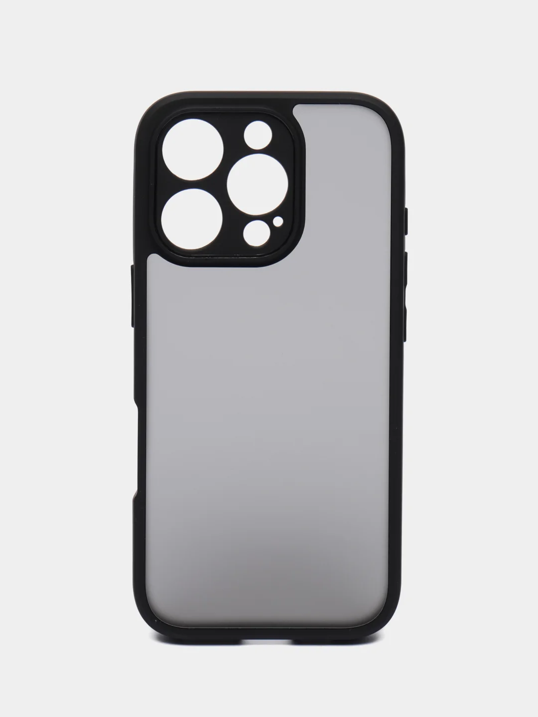 Черный чехол для Apple iPhone 16, Pro, Max, Plus пластиковый с силиконом BROSCORP противоударный