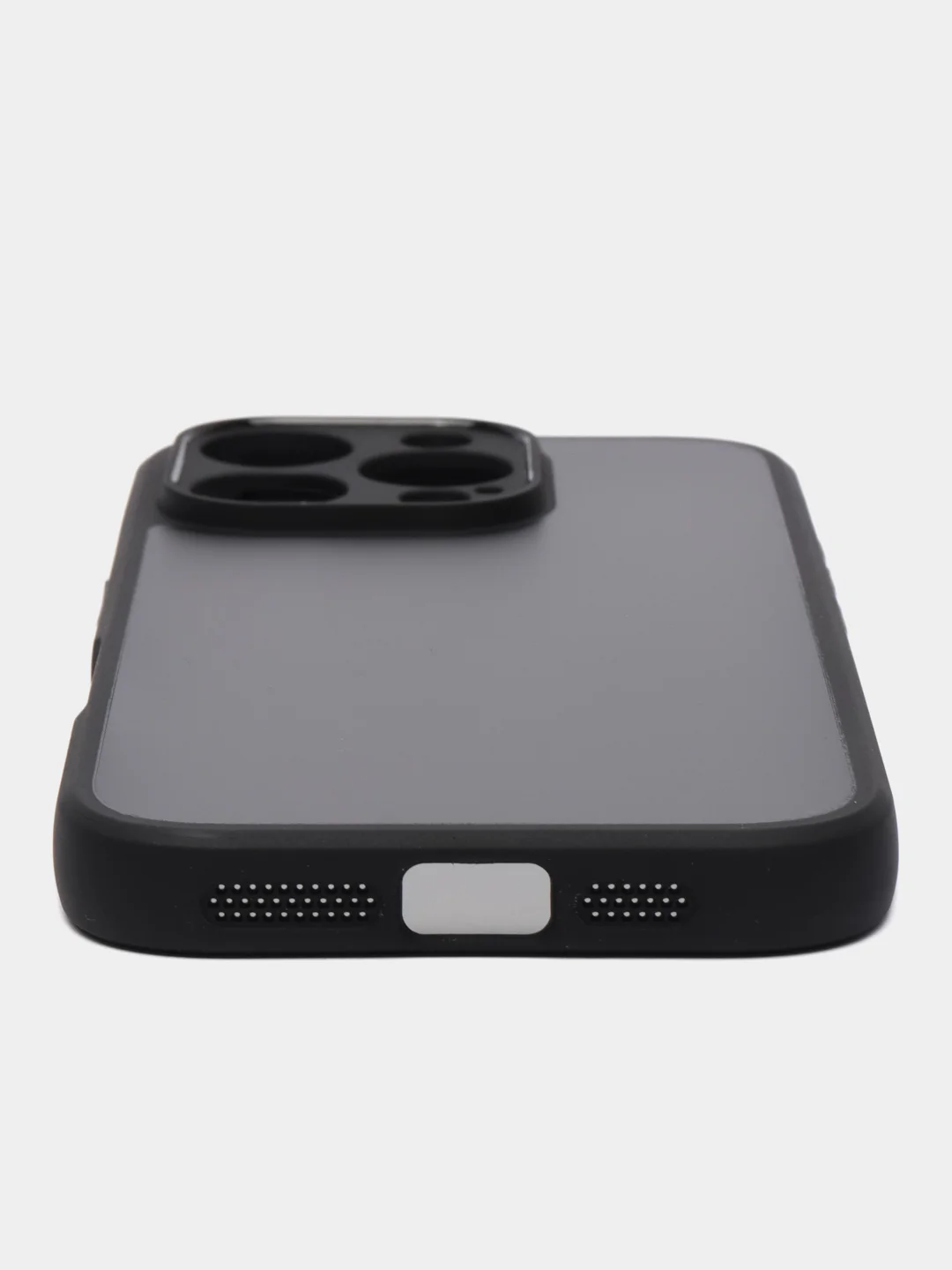 Черный чехол для Apple iPhone 16, Pro, Max, Plus пластиковый с силиконом BROSCORP противоударный
