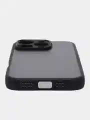 Черный чехол для Apple iPhone 16, Pro, Max, Plus пластиковый с силиконом BROSCORP противоударный