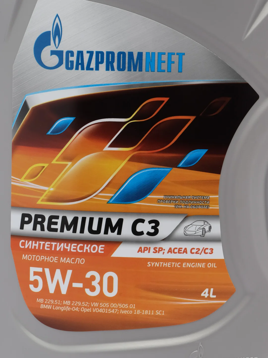 Gazpromneft Premium C3 5W-30 Масло моторное, Синтетическое, 4 л