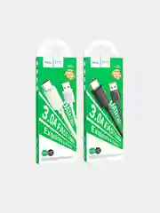 Кабель зарядный Hoco X88, usb to type-c, lightning, micro, 1 м, черный, белый