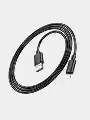 Кабель зарядный Hoco X88, usb to type-c, lightning, micro, 1 м, черный, белый