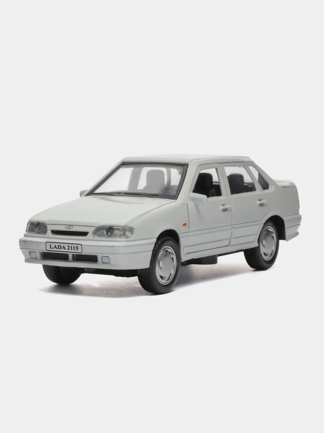 Белый машина "Lada 2115 Samara" 12 см, Технопарк, открываются передние двери и багажник, металл