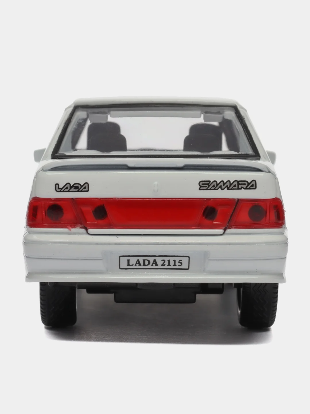 Белый машина "Lada 2115 Samara" 12 см, Технопарк, открываются передние двери и багажник, металл