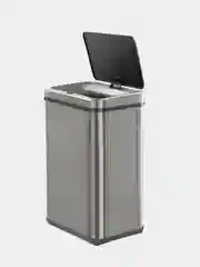 Серый металлик сенсорное ведро для мусора TESLER STB-40F (складное)