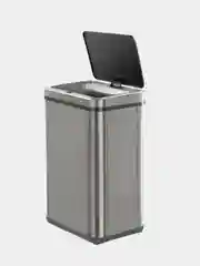 Серый металлик сенсорное ведро для мусора TESLER STB-50F (складное)