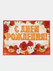 Гирлянда с плакатом ДНЕМ РОЖДЕНИЯ!!!